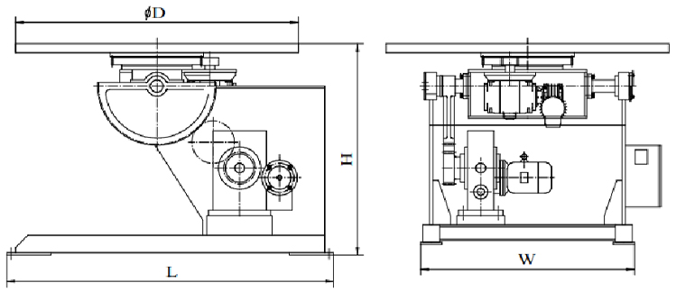 Welding Positioner Drawing